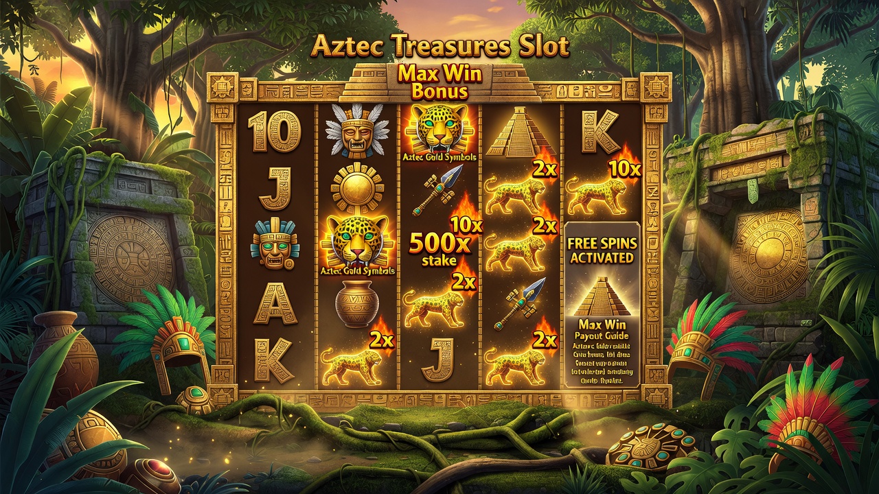 Aztec Treasures Slot: Max Win Bonus, Aztec Gold Symbols, and Free Spins-Max Win Payout Guide