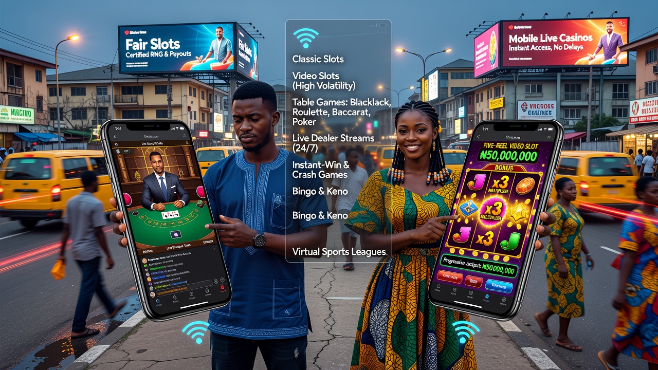 Online Casino-Style Games in Nigeria: Game Types, Legality, Trustworthiness, Fair Slots, and 24/7 Mobile Live Casinos